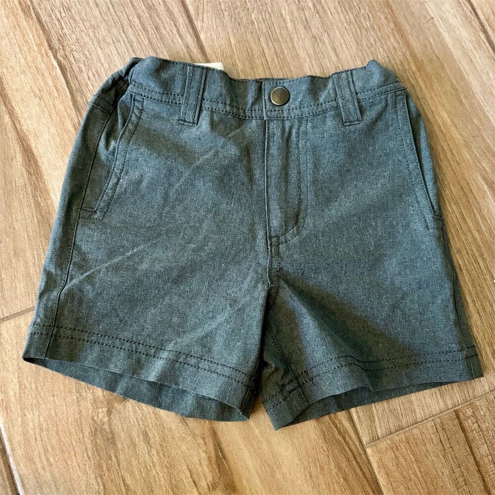 Hanna Andersson Boys Dark Denim Chino Shorts Size 3T Summer Casual